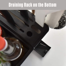 Multifunctional Kitchen Storage Organizer Rack with 6 Spice Containers, Knife & Spoon Holder, and Top Shelf