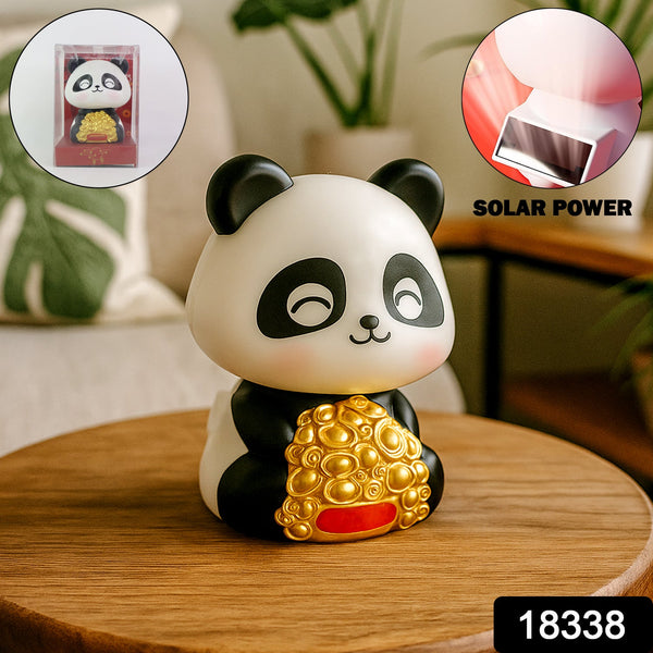 Solar Powered Moving Panda Car Dashboard Decoration – 1 Pc